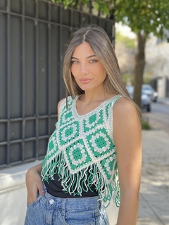 TOP CROCHET ROMBO Y FLECOS VTCH 5050 - comprar online