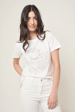 Remera Calavera Con Stras VT5010