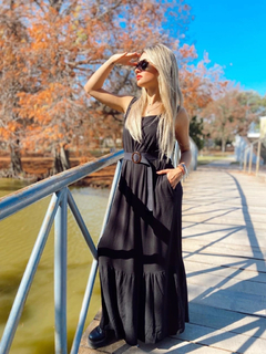 Vestido Simil Lino Elastizado MADRID LISO