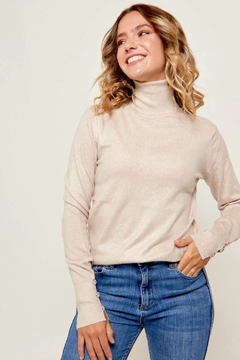 Polera Lurex Con Botones Stras VTL 601 - Indiana