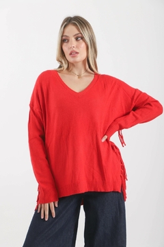 Sweater Flecos Laterales VTL680 - tienda online