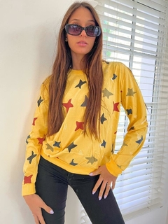 BUZO ENGOMADO ESTRELLAS ALMIRON AMARILLO - comprar online