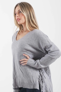 Sweater Flecos Laterales VTL680 - comprar online