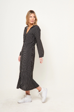 Vestido Camisero Rayado