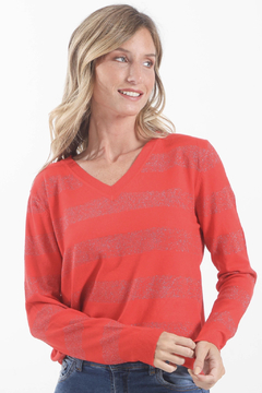 Sweater Bremer Rayas Lurex VTL629 - tienda online