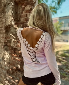 SWEATER CON CROCHET BIANCA VTK 544