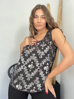 Musculosa Bordada Rombos vtk290 - comprar online