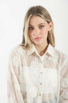 Camisa Encaje Flores ROCOCO VTK70017 en internet