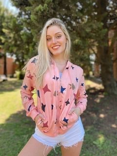 Campera Engomada Estrellas TOGO ROSA