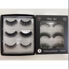 Cartela de Cílios Postiços 3D com 3 pares - Ruby Anjo - Ousada Make Atacadão