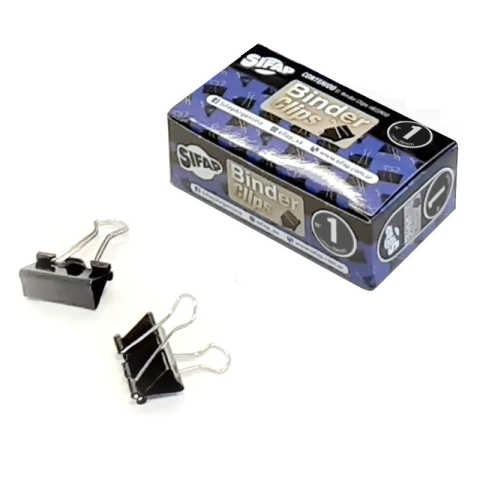 SUPER CLIP SIFAP DE 19 MM NEGRO Nº1 X 12 U.