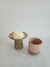 Conjunto Vaso/Castiçal e copo cerâmica rosa + Brince - comprar online