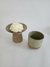 Conjunto Vaso/ Castiçal e copo cerâmica verde+ Brinde na internet