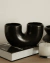 MACETA U GRANDE - NEGRO SATINADO - comprar online