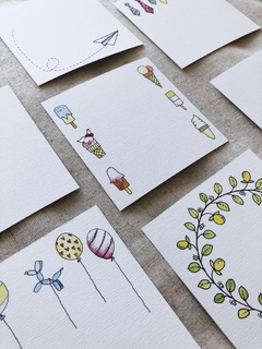 Set de Tarjetas Ilustradas en internet
