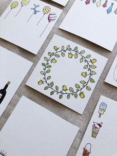 Set de Tarjetas Ilustradas en internet