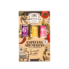 Pack Brennan 6 especias blend, mostaza en polvo y ajo ahumado