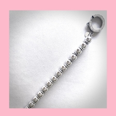 Pulsera de Acero Quirúrgico con Bolas Grandes y Gancho Marinero