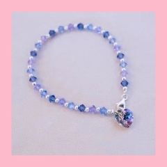 Pulsera de Cristal y Plata con Dije
