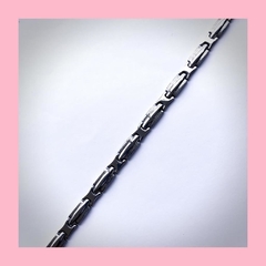 Pulsera para Hombre delicada, fina, con Eslabones en Acero Quirúrgico d