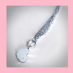 Pulsera de Dama con Multi Cadenas y Dije en Terminación de Corazón