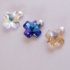 Cruz de Cristal de 20 mm con Plata - Michele Joyas