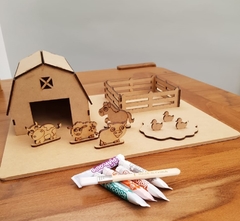 Granja con animales para pintar!