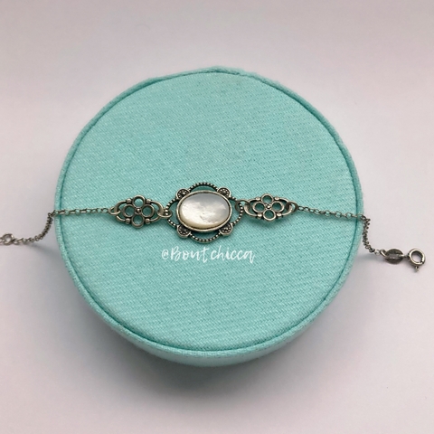 Pulseira Boho Chic Madrepérola e Marcassitas - Prata 925 (envelhecida)