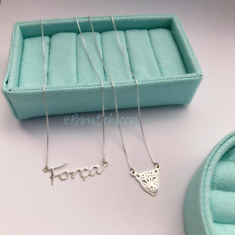 Escapulário Onça e Força - Prata 925