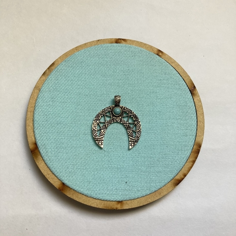 Pingente Pedra Lua Trabalhada Prata 925