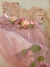 Vestido Infantil Rosa, Salmão com Flores no Tamanho 2 - Petit Cherie