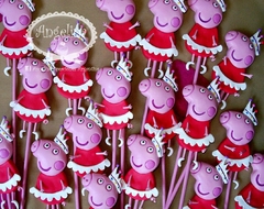 Pepa Peppa Pig bailarina princesa cerdita chanchita Adorno de Torta Porcelana Fría Muñecos Cumpleaños Infantiles Fiestas Topper argentina envio gratis centro central de mesa decoración candybar Candy apliques muñequitos figura estatuilla