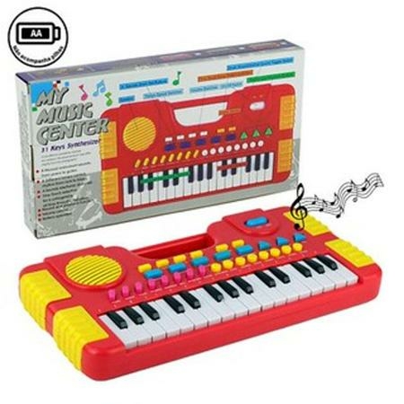 Teclado Musical Infantil 31 Teclas Vermelho