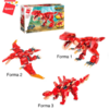 Bloco de Montar Combo Dinossauros Vermelhos 3 Em 1 Unlimited Ideas 42106