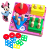 Brinquedo Educativo Encaixe Divertido 17 Peças Mdf - Minnie Formas e Cores