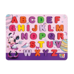 Brinquedo Educativo Encaixe Divertido Mdf - Minnie Letras Maiúsculas na internet