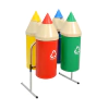 Conjunto Reciclalápis 4 Lixeiras De Plástico 45 litros Ref. 3010