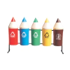 Conjunto Reciclalápis 5 Lixeiras De Plástico 45 litros Ref. 3012