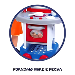Cozinha Play Time Azul e Vermelho Cotiplas - Japan Brinquedos