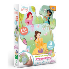 Quebra Cabeça Progressivo Princesas 2, 3, 4 peças Princesas - 8070 - comprar online