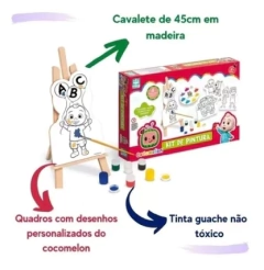 Kit Pintura com Cavalete - Cocomelon - Nig