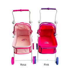 Carrinho para Boneca Berço - Rosa Bebê Ref. 320 - Japan Brinquedos