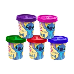 Kit de Massinha de Modelar Disney 5 Cores Stitch 50g - Cotiplás Ref. 2844 na internet