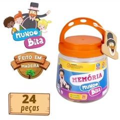 Jogo da Memoria de Madeira - Mundo Bita 24 Peças