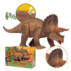 Dinossauro Triceratops Rex com Som 45cm - Dino World