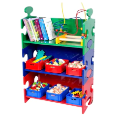 Organizador Puzzle Colorido Madeira - comprar online