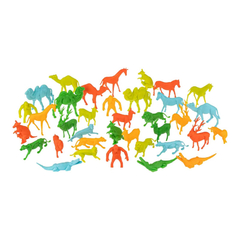 Balde com Animais do Zoológico Sortidos 36 peças Gulliver 1038 - comprar online