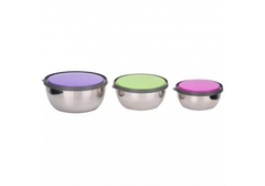 kit Bowls x3 vianda de acero con tapa en internet