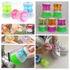 Cepillo Lavaplatos Cocina Con Dispenser Jabon Recargable