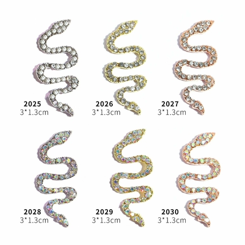 Dijes Serpiente con stras x 6 PCS